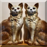 C14. Staffordshire style cats.